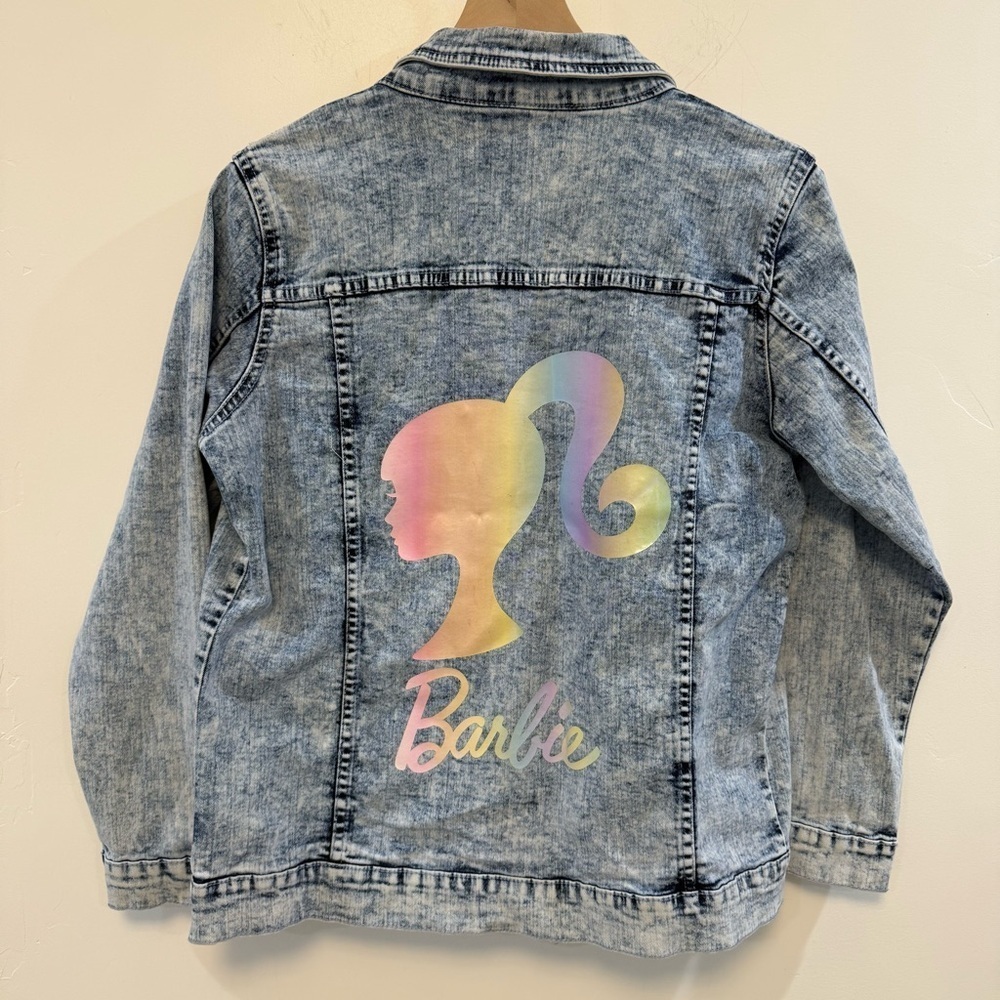 BARBIE mattel logo denim jacket